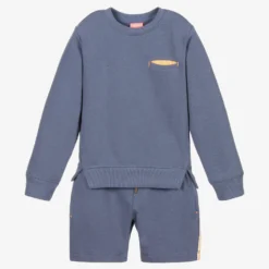 Sunuva Boys Blue Cotton Shorts Set