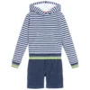Sunuva Navy Blue Towelling Shorts Set