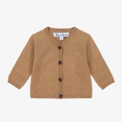 Tartine Et Chocolat Beige Knitted Wool Cardigan