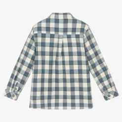 Tartine Et Chocolat Blue & Ivory Check Cotton Shirt -Outlet Little Gents Set Store tartine et chocolat blue ivory check cotton shirt 462002 1557bbdbd1b97b287c688134457d3de81bd45176