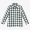 Tartine Et Chocolat Blue & Ivory Check Cotton Shirt