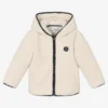 Tartine Et Chocolat Boys Beige Fleece Zip-up Top