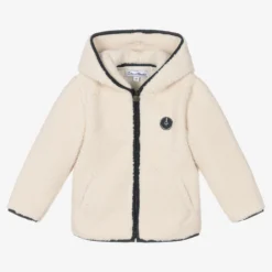 Tartine Et Chocolat Boys Beige Fleece Zip-up Top