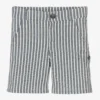Tartine Et Chocolat Boys Blue Cotton Striped Shorts