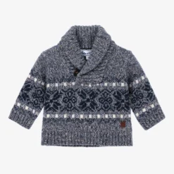 Tartine Et Chocolat Boys Blue Merino Wool Sweater