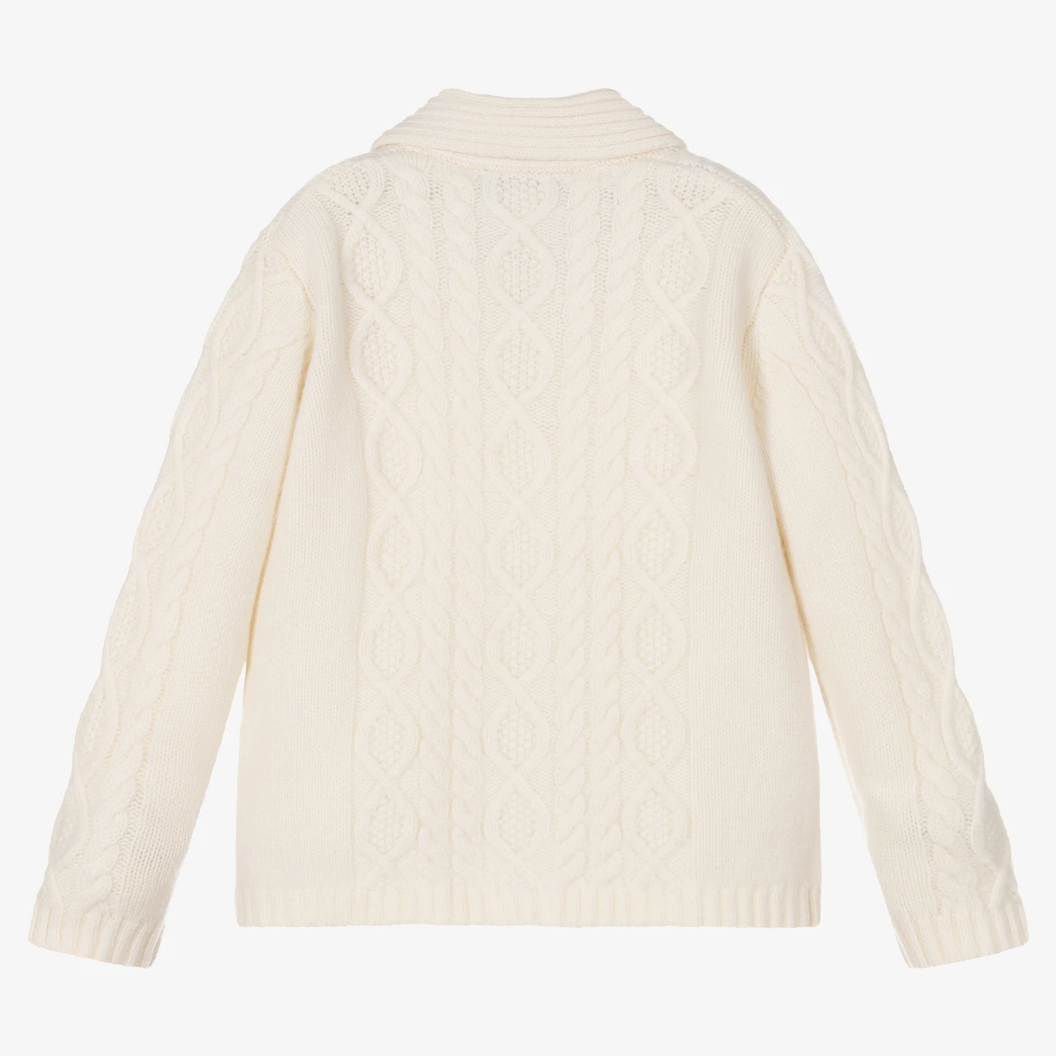 Tartine Et Chocolat Boys Ivory Wool Knit Cardigan 2 Tartine Et Chocolat Boys Ivory Wool Knit Cardigan - Image 2