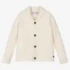 Tartine Et Chocolat Boys Ivory Wool Knit Cardigan