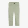 Tartine Et Chocolat Boys Pale Green Cotton Twill Trousers