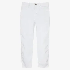 Tartine Et Chocolat Boys White Cotton Trousers