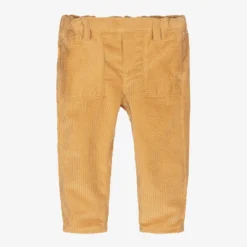 Tartine Et Chocolat Boys Yellow Corduroy Trousers