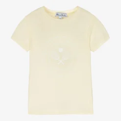 Tartine Et Chocolat Boys Yellow Cotton Logo T-Shirt