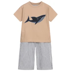 Turquaz Beige & Blue Shark Pyjamas