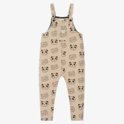 Turtledove London Beige Organic Cotton Dungarees