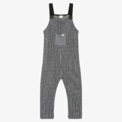 Turtledove London Black Organic Cotton Dungarees