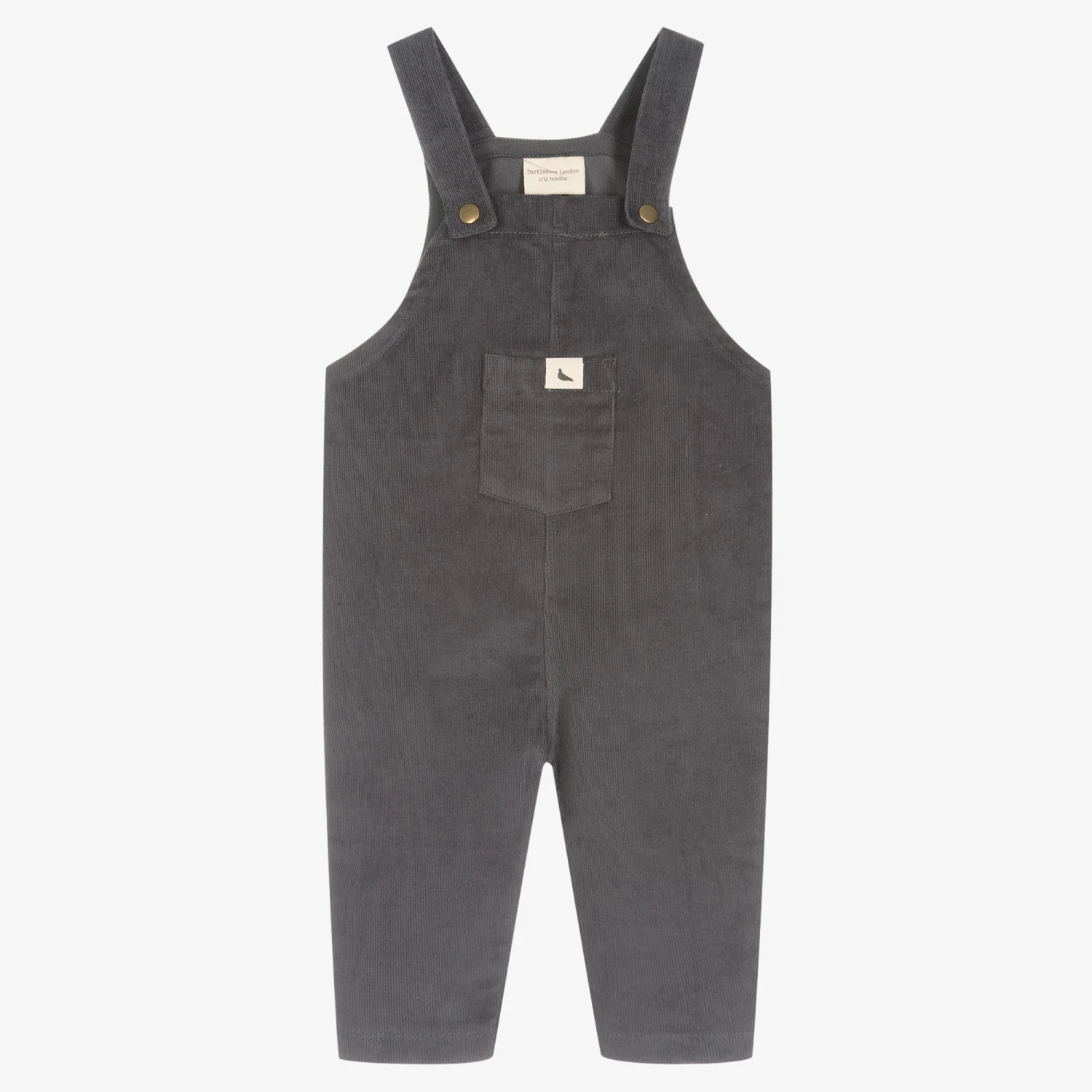 Turtledove London Grey Corduroy Dungarees 1 Turtledove London Grey Corduroy Dungarees