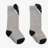 Turtledove London Grey Cotton Badger Socks