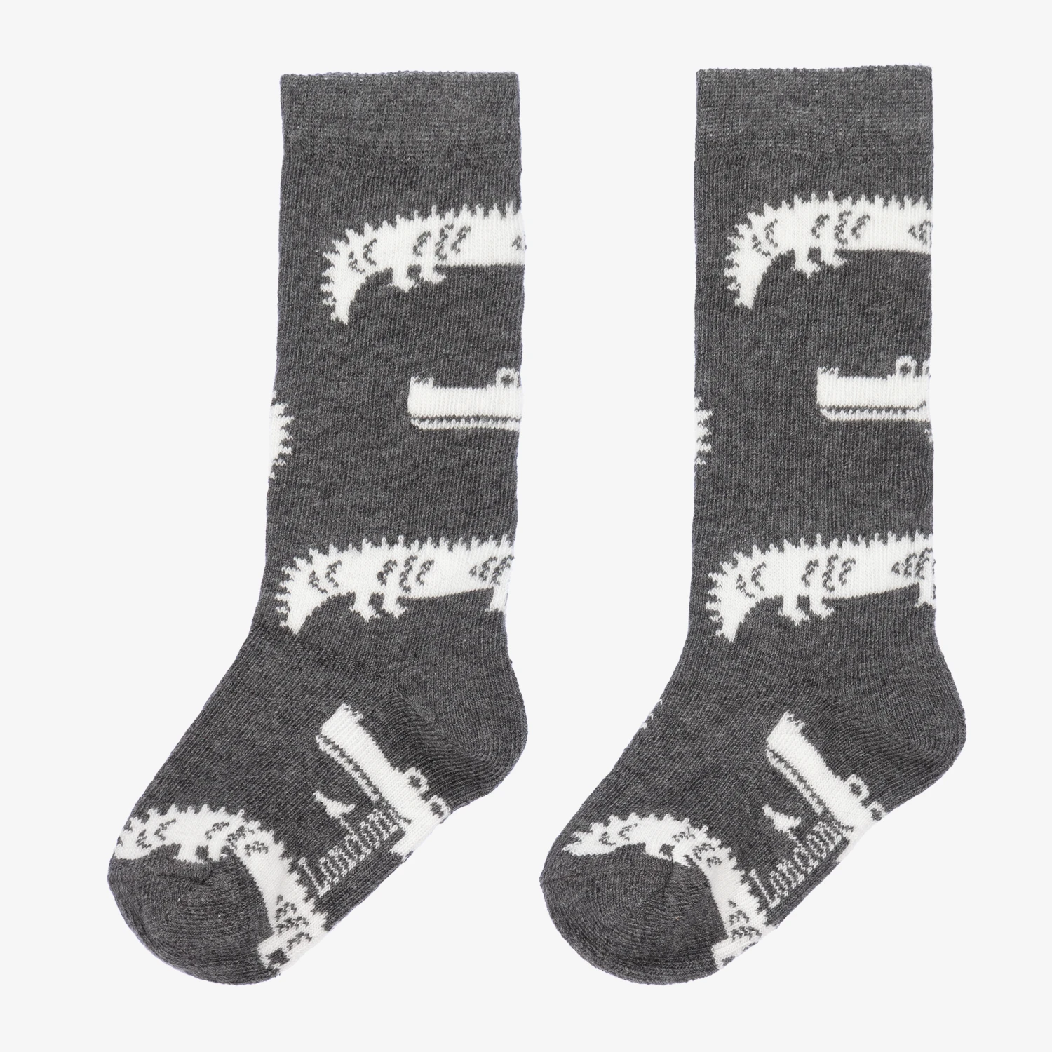 Turtledove London Grey Crocodile Cotton Socks 3 Turtledove London Grey Crocodile Cotton Socks - Image 3