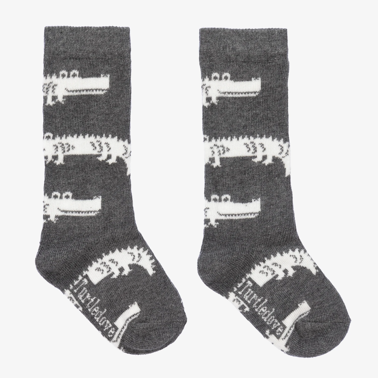 Turtledove London Grey Crocodile Cotton Socks 1 Turtledove London Grey Crocodile Cotton Socks