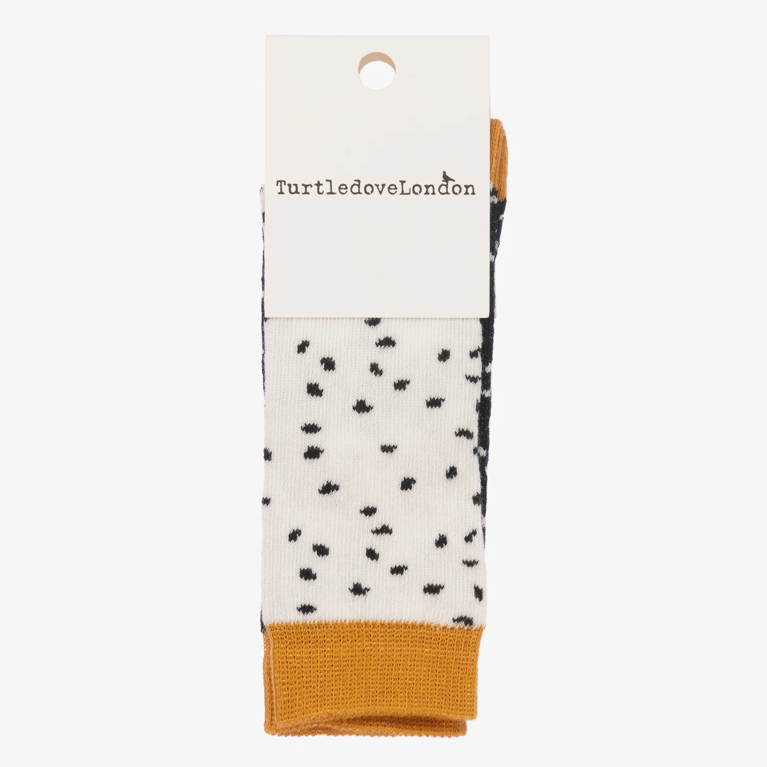 Turtledove London Ivory & Black Cotton Socks 3 Turtledove London Ivory & Black Cotton Socks - Image 3