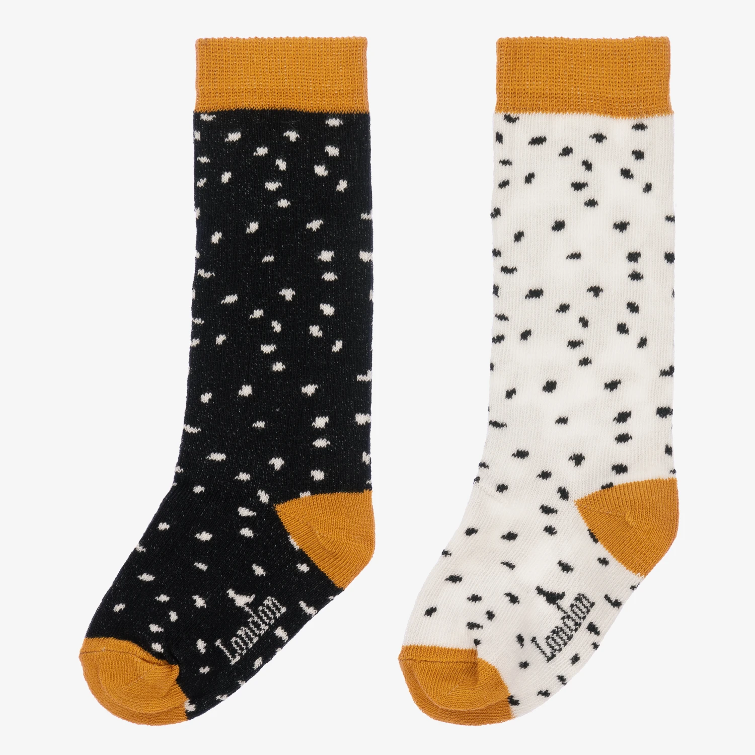 Turtledove London Ivory & Black Cotton Socks 4 Turtledove London Ivory & Black Cotton Socks - Image 4