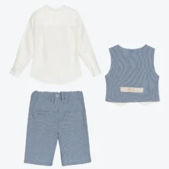 Tutto Piccolo Beige & Blue Linen Shorts Set -Outlet Little Gents Set Store tutto piccolo beige blue linen shorts set 431818 cc15d0b4b0ea3110f1ee550f9a5c958015bd2ff2