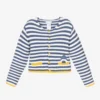 Tutto Piccolo Blue & White Striped Cardigan