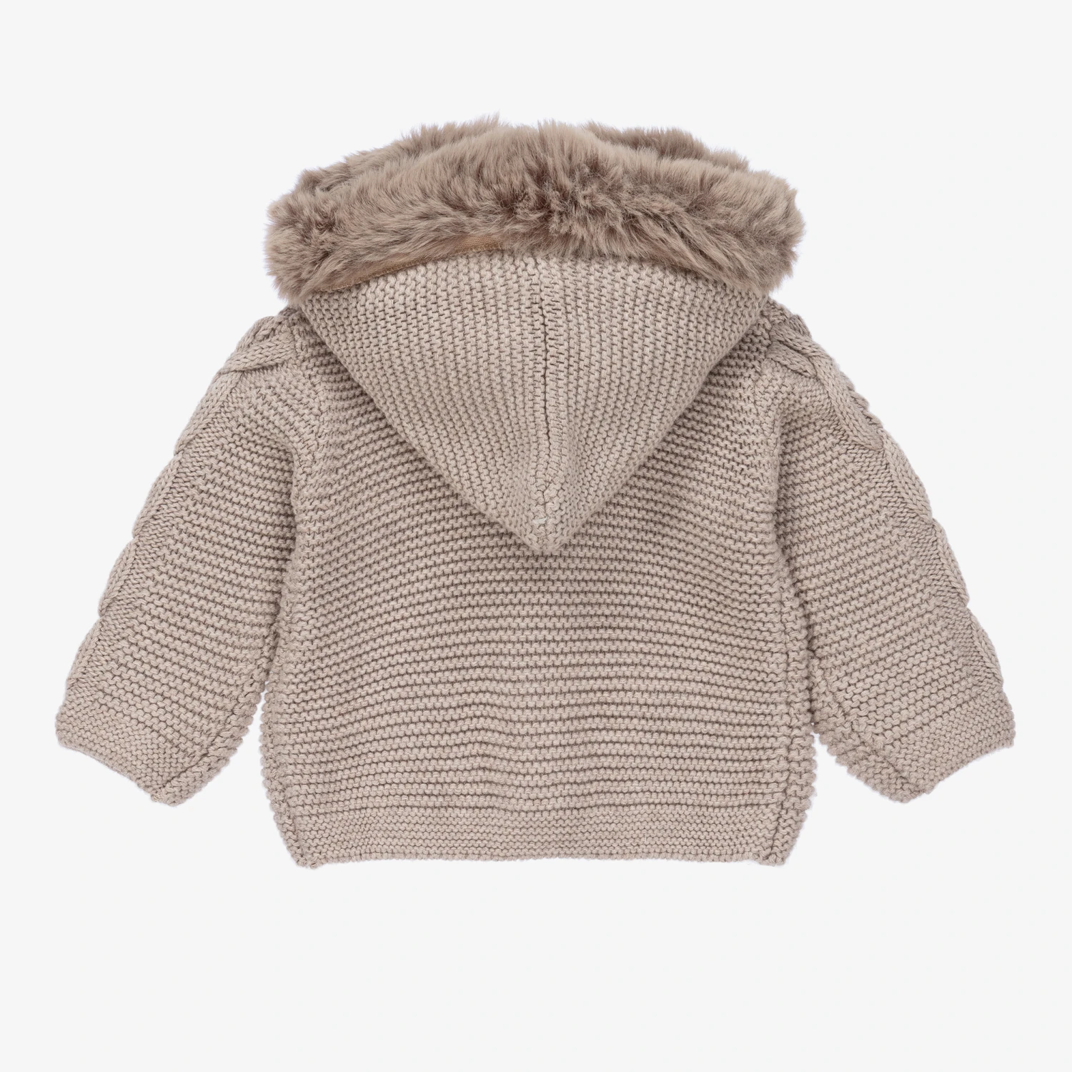 Tutto Piccolo Boys Beige Knitted Cardigan 2 Tutto Piccolo Boys Beige Knitted Cardigan - Image 2