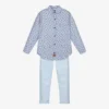 Tutto Piccolo Boys Blue Cotton Jeans Set