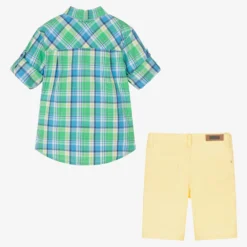 Tutto Piccolo Boys Green Tartan Cotton Shorts Set -Outlet Little Gents Set Store tutto piccolo boys green tartan cotton shorts set 494506 276bada86b1068c0c89f7360fb378ac46587fda5