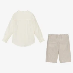 Tutto Piccolo Boys Ivory & Beige Linen Shorts Set -Outlet Little Gents Set Store tutto piccolo boys ivory beige linen shorts set 494495 1319ed69b43a83cac6ca69d7e06a87f2a3e26efc