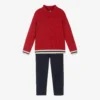 Tutto Piccolo Boys Red & Blue Trouser Set