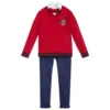 Tutto Piccolo Boys Red & Blue Trousers Set