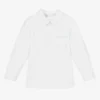 Tutto Piccolo Boys White Cotton Polo Shirt