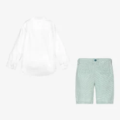 Tutto Piccolo Boys White & Green Shorts Set -Outlet Little Gents Set Store tutto piccolo boys white green shorts set 431874 7f6fbd855056a7ee7a1ffb0a25cf1c69c4d90669