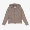 Tutto Piccolo Brown Hooded Cotton Cardigan