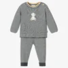 Tutto Piccolo Grey Striped Trouser Set