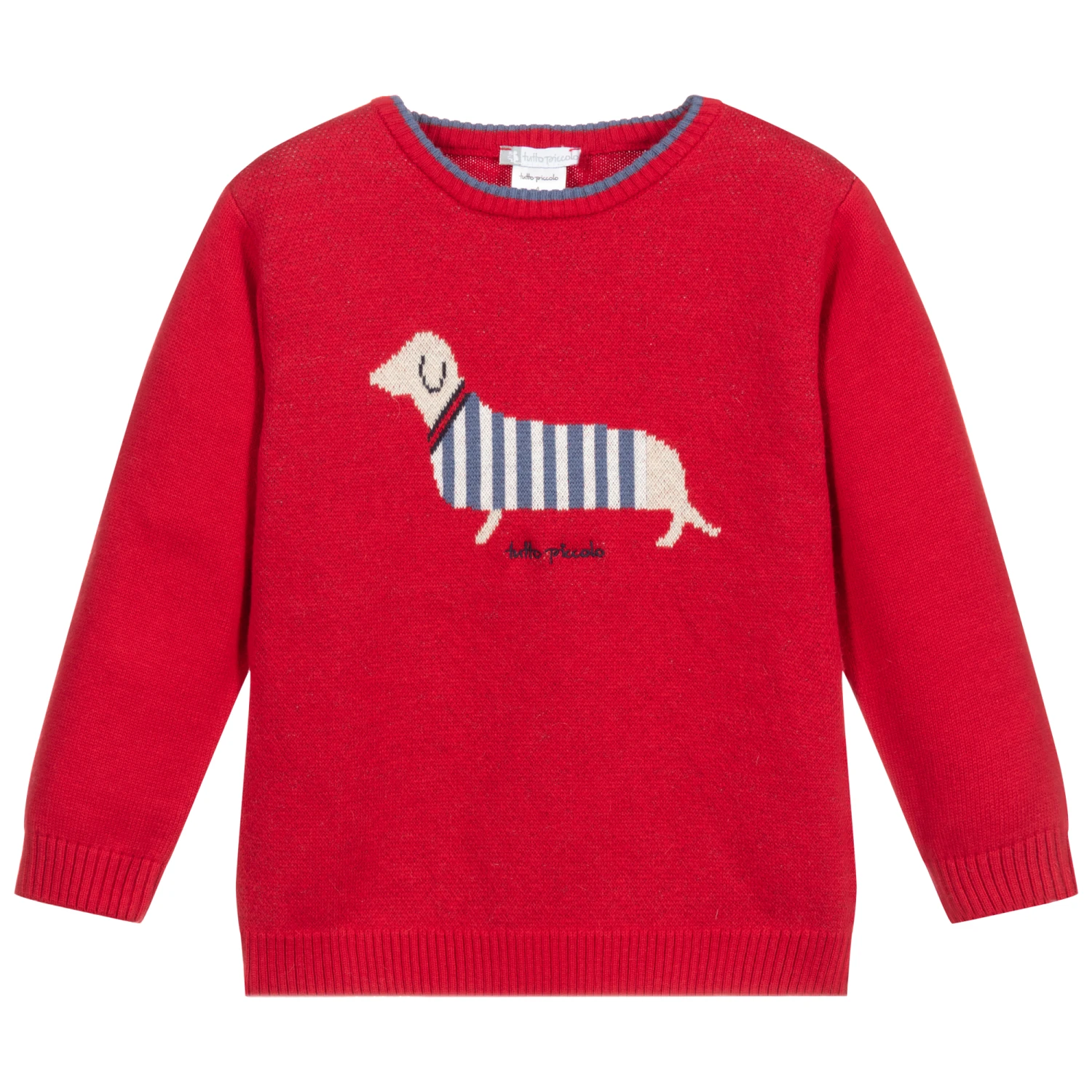 Tutto Piccolo Red Sausage Dog Sweater 1 Tutto Piccolo Red Sausage Dog Sweater