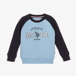U.S. Polo Assn. Blue Cotton Logo Sweatshirt