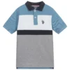 U.S. Polo Assn. Blue & Grey Logo Polo Shirt