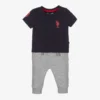 U.S. Polo Assn. Blue Top & Grey Joggers Set