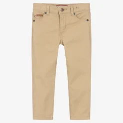 U.S. Polo Assn. Boys Beige Cotton Trousers