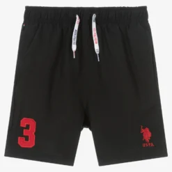 U.S. Polo Assn. Boys Black Swim Shorts