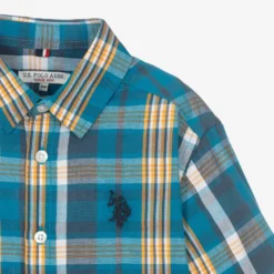 U.S. Polo Assn. Boys Blue Check Cotton Shirt -Outlet Little Gents Set Store u s polo assn boys blue check cotton shirt 485796 1402e5a309a0f5b6bc82c1aac69ce68d92f1cecb