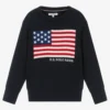 U.S. Polo Assn. Boys Blue Cotton Knitted Sweater