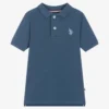 U.S. Polo Assn. Boys Blue Cotton Polo Shirt
