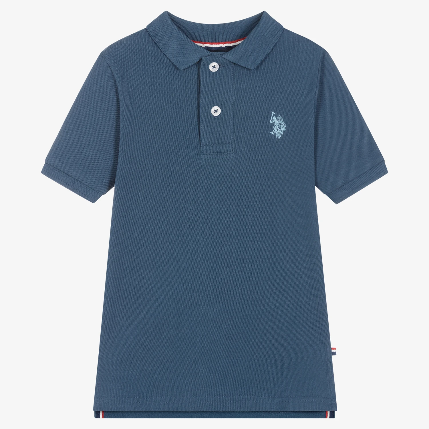 U.S. Polo Assn. Boys Blue Cotton Polo Shirt 1 U.S. Polo Assn. Boys Blue Cotton Polo Shirt