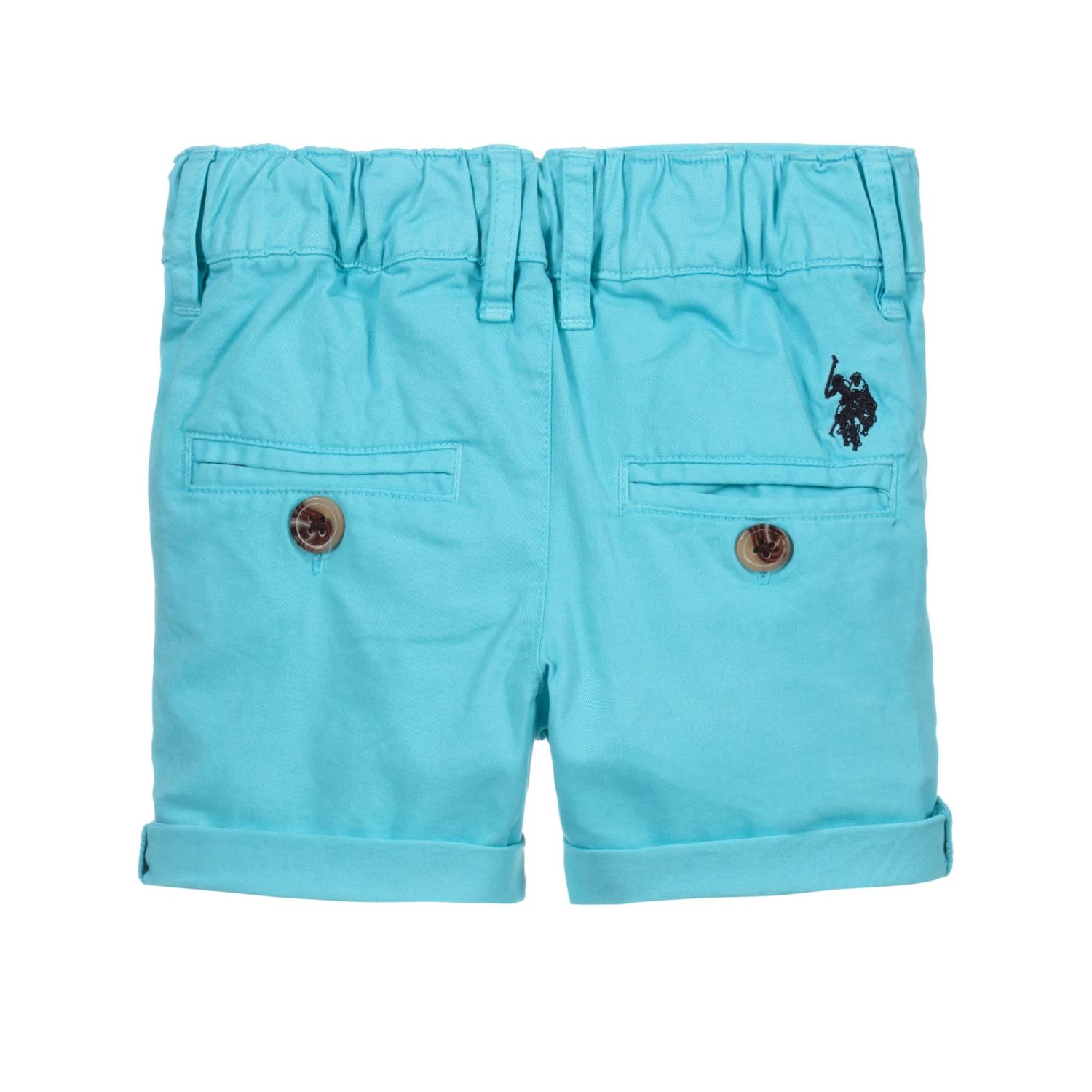 U.S. Polo Assn. Boys Blue Cotton Twill Shorts 2 U.S. Polo Assn. Boys Blue Cotton Twill Shorts - Image 2