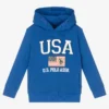U.S. Polo Assn. Boys Blue Logo Cotton Hoodie