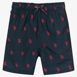 U.S. Polo Assn. Boys Blue Logo Swim Shorts