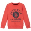U.S. Polo Assn. Boys Coral Red Logo Sweatshirt